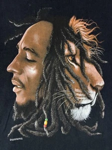 Zion Bob Marley Shirt Lion Men XXL/2XL Short Sleeve Graphic Crew Neck Reggae-f - Picture 1 of 6