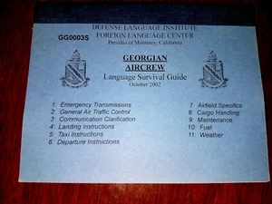 US Army georgische Flugbesatzung Überleben Sprachführer GG003S - Bild 1 von 3