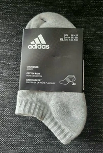 Adidas Kids No-show Socks GC7304 8k-10k 3 Pack Multi-color Black Gray White NWT - Picture 1 of 2