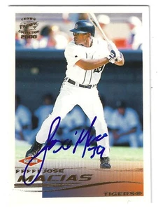 JOSE MACIAS DETROIT TIGERS SIGNED 2000 BASEBALL CARD CHICAGO CUBS MONTREAL EXPOS - Picture 1 of 1
