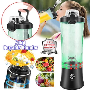 Rechargeable PORTABLE USB ELECTRIC FRUIT JUICER SMOOTHIE BLENDER TRAVEL BOTTLE - Picture 1 of 11