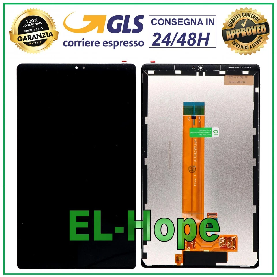 DISPLAY LCD TOUCH SCREEN PER SAMSUNG GALAXY TAB A7 LITE 2021 8.7" SM-T220 4G - Immagine 1 di 1