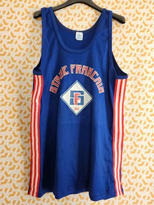 Maillot Basket Stade Français Evry Adidas Helanca Vintage Jersey - M - Picture 1 of 5