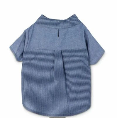 Camisas para perros Bond & Co. Maritime a rayas azules Foto 1 de 4