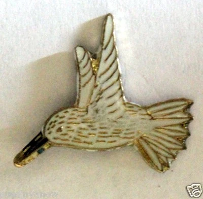Paloma Blanca Amor Pájaro Solapa Sombrero Prendedor Animal Volador Corbata Colibrí Deporte Foto 1 de 2