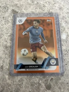 2023-24 Topps UEFA Champions League JACK GREALISH Orange Jersey Number 10/25 NM - Picture 1 of 3
