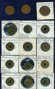 CHINA KWANGTUNG EARLY MINORS GROUP LOT OF (20) BRONZE & COPPER "CASH" COINS - Picture 1 of 2