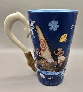 Moana 3D Mug Official Disney Store 6" Tall Maui Fish Hook Handle Coffee Cup - Picture 1 of 5