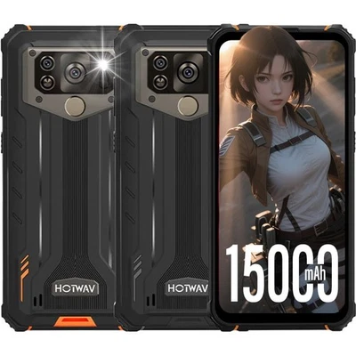 HOTWAV W10 Outdoor Smartphone 15000mA  4GB+32GB   Dual SIM 4G Handy ohne Vertrag - Bild 1 von 4