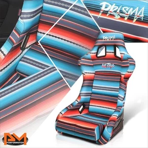 NRG FRP-302-BAJACALI Serape Print ULTRA Embroidery FRP Bucket Racing Seat Large - Picture 1 of 7