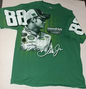 Dale Earnhardt Jr Chase Shirt Mens XL Green All Over Print Graphic 2008 NASCAR - Picture 1 of 11