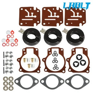 Carburetor Carb Rebuild Repair Kit w Float For Johnson Evinrude 65 70 75 HP 3Pcs - Picture 1 of 7