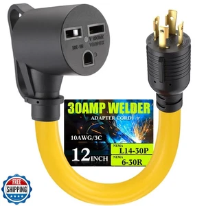 Tellegloww Generator zu Schweißgerät Adapter kompatibel mit NEMA L14-30P auf 6-30R  - Bild 1 von 5