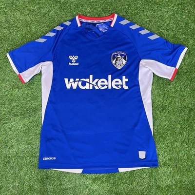 Oldham Athletic 2019/2020 Home Football Shirt- Hummel- Size Large - Image 1 of 3