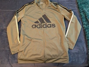 Youth XL Adidas Full Zip Track Jacket Olive Green - Picture 1 of 7