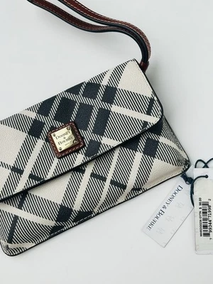 Muñequera Dooney & Bourke Quadretto gris blanco a cuadros Milly detalles de cuero Foto 1 de 4