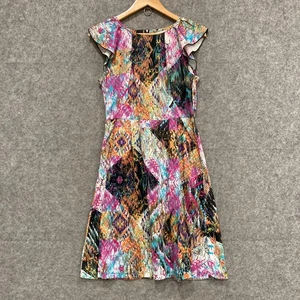 Ojay Dress Womens Size 10 Multicolour Sleeveless A-Line Cotton Blend 25004 - Picture 1 of 9