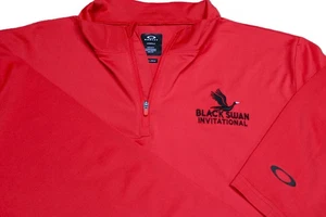 CAMISA DE GOLF OAKLEY 1/4 CREMALLERA MANGA LARGA--L--BLACK SWAN INVITATIONAL--¡SIN USAR!--NUEVA SIN ETIQUETAS - Imagen 1 de 1