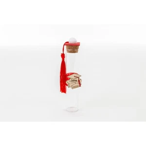 6X Provetta vetro Portaconfetti TOCCO LAUREA 12.5x2.5 cm BOMBONIERA 17FN - Foto 1 di 3