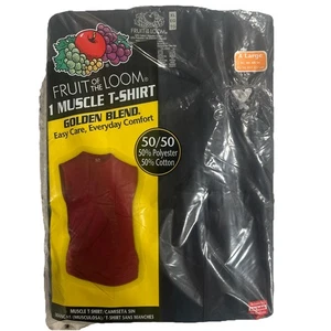 Nueva Camiseta De Colección Fruit Of The Loom Bolsillo Muscular Negra Para Hombre Talla X Grande - Imagen 1 de 5
