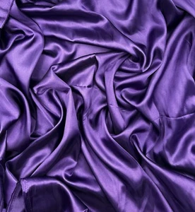 1 mtr dark purple/plum light weight satin fabric..58” wide, bridal,deco,dress - Picture 1 of 4