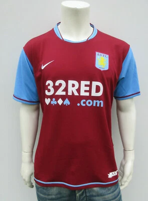 Nike Aston Villa [Talla XL] 2007/2008 Home Jersey Camiseta Rojo (80) - Imagen 1 de 3