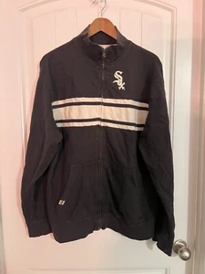 Vintage Majestic White Sox Sweatshirt Zip Up Jacket Men’s Large  - Picture 1 of 6