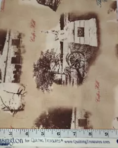 Kensington Studio 1yd Quilting Treasures Monuments Generals Scene - Picture 1 of 4