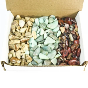 1 lb Tumbled Gemstone Collection Picture Jasper Amazonite Brecciated Jasper - Picture 1 of 4
