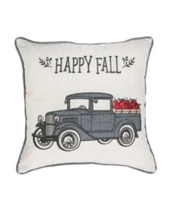 EAI Home Fall decorative throw pillow Truck 20 X 20 New - Picture 1 of 1