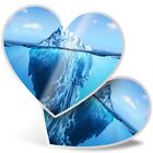 2 x Heart Stickers 10 cm - Iceberg Ocean Arctic Water Sea Diving  #8357