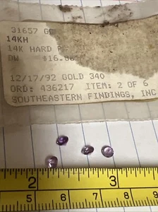 Vtg Pink Sapphire Round Natural Gem Parcel 1/8”Top Quality Diamond Cut - Picture 1 of 2