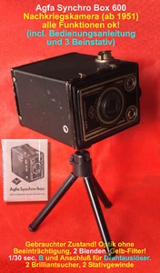 Agfa Box 600 mit technischen Daten, Bedienungsanleitung (Druck), gepflegter Zust - Bild 1 von 8