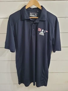 Mens New England Patriots Polo Super Bowl XLVI Patch Logo L Stadium Collection - Picture 1 of 10