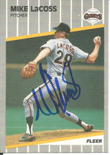 Mike LaCoss San Francisco Giants Personally Autographed Card