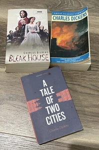 3 Books A Tale Or Two Cities & Bleak House + More By Charles Dickens Paperback - Picture 1 of 7