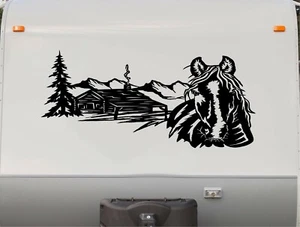 Horse Equestrian Cabin Camper RV Replacement Decals LARGE UP To 60"L x 28" High - Picture 1 of 12