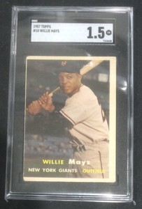 1957 Topps #10 WILLIE MAYS, New York Giants, HOF SGC 1.5