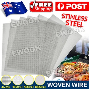 4/10/50/100Mesh Stainless Steel Woven Wire Screening Filter Sheet Filtration - Picture 1 of 15