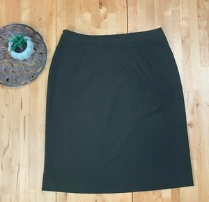 TAHARI Sz 6 Black Wool Blend Straight Pencil Skirt - Picture 1 of 3