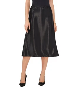 Vince Camuto Women's Textured Pull-On A-Line Midi Skirt Rich Black Size XS - Picture 1 of 4