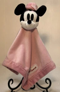 NEW Disney Minnie Mouse PINK Velour Security Blanket Baby  - Picture 1 of 6