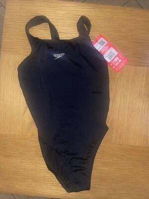 Speedo Girls Black Swimsuit Eco Endurance+ Age 9-10 Years