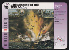 THE SINKING OF THE USS MAINE 1898 Cuba Ship 1995 GROLIER STORY OF AMERICA CARD