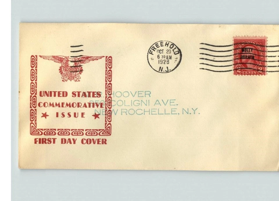 MOLLY PITCHER Overprint First Day of Issue, 1929 canc. Freehold, New Jersey # 64 - Image 1 of 1