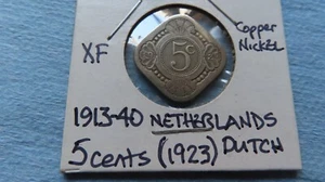 Niederlande 1923 Kupfer-Nickel 5 Cent. Wilhelmina. Bessere Qualität. KM# 153 - Bild 1 von 2