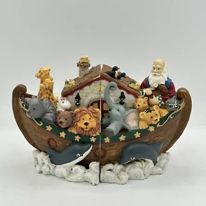 Noah's Ark Bookends Giraffe Elephant Pig Rhino Zebra Bird Lion Bear Whales Resin - Picture 1 of 22