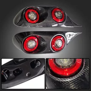 KSPEED For 2002-2012 RX8 SE3P LED Rear Brake Lamp Tail Light Carbon Fiber Pair - Picture 1 of 6