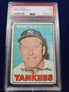 1967 Topps Mickey Mantle #150 PSA 1 New York Yankees Poor HOF - Foto 1 di 6
