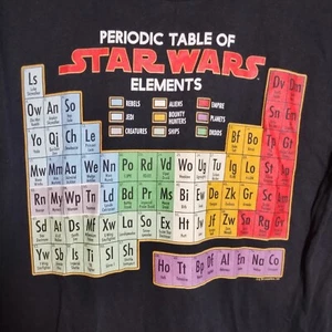 Periodensystem der Star Wars Elemente Kurzarm T-Shirt Schwarz Größe Md Medium - Bild 1 von 7